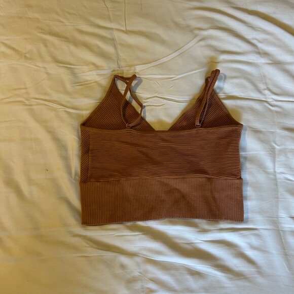 Aura Ribbed Orange Tank - Picture 2 of 4